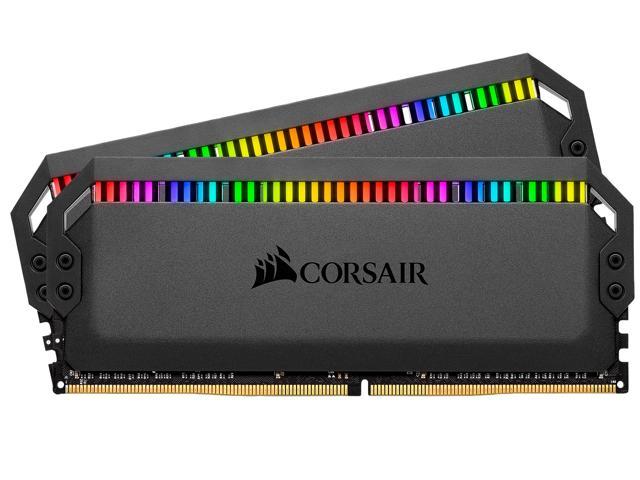 CORSAIR Dominator Platinum RGB 16GB (2 x 8GB) DDR4 3600 (PC4 28800) Desktop Memory Model CMT16GX4M2C3600C18