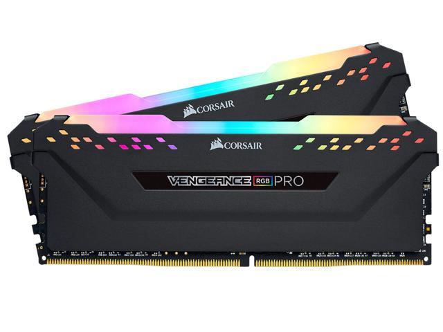 CORSAIR Vengeance RGB Pro 64GB (2 x 32GB) 288-Pin PC RAM DDR4 3200 (PC4 25600) Desktop Memory Model CMW64GX4M2E3200C16