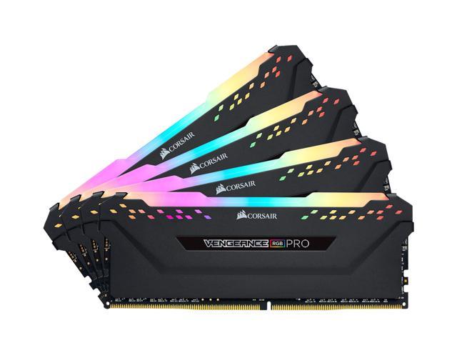 CORSAIR Vengeance RGB Pro 128GB (4 x 32GB) 288-Pin PC RAM DDR4 3200 (PC4 25600) Desktop Memory Model CMW128GX4M4E3200C16