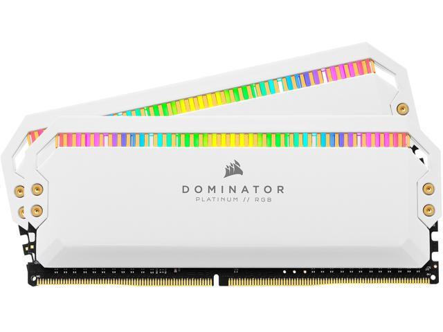 CORSAIR Dominator Platinum RGB 16GB (2 x 8GB) 288-Pin PC RAM DDR4 3600 (PC4 28800) Desktop Memory Model CMT16GX4M2C3600C18W