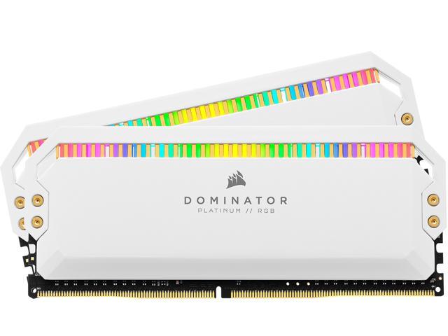 CORSAIR Dominator Platinum RGB (AMD Ryzen Ready) 16GB (2 x 8GB) 288-Pin DDR4 3200 (PC4 25600) AMD Optimized Desktop Memory Model CMT16GX4M2Z3200C16W