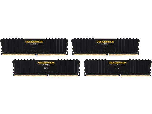 CORSAIR Vengeance LPX 64GB (4 x 16GB) 288-Pin PC RAM DDR4 3600 (PC4 28800) Desktop Memory Model CMK64GX4M4D3600C18