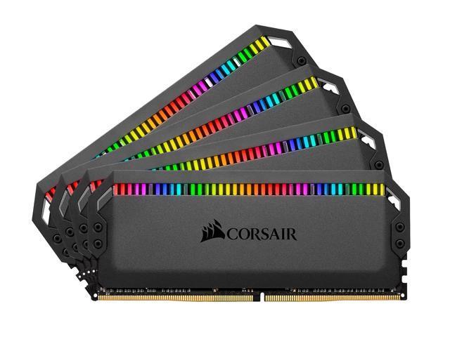 CORSAIR Dominator Platinum RGB 32GB (4 x 8GB) 288-Pin PC RAM DDR4 3600 (PC4 28800) Desktop Memory Model CMT32GX4M4D3600C18