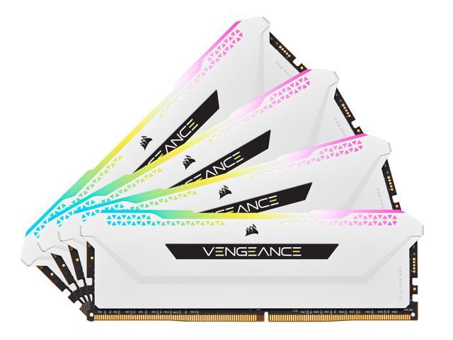 CORSAIR Vengeance RGB Pro SL 64GB (4 x 16GB) 288-Pin PC RAM DDR4 3200 (PC4 25600) Desktop Memory Model CMH64GX4M4E3200C16W