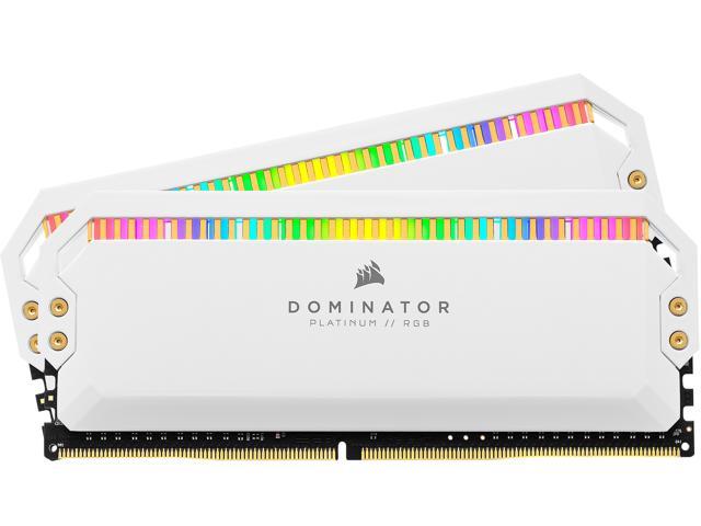 CORSAIR Dominator Platinum RGB 16GB (2 x 8GB) 288-Pin PC RAM DDR4 3200 (PC4 25600) Desktop Memory Model CMT16GX4M2E3200C16W
