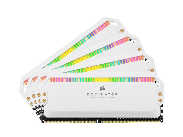CORSAIR Dominator Platinum RGB 64GB (4 x 16GB) 288-Pin PC RAM DDR4 3200 (PC4 25600) Desktop Memory Model CMT64GX4M4E3200C16W