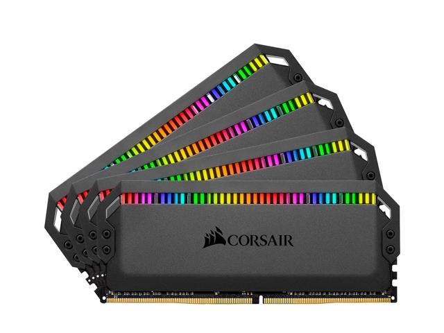 CORSAIR Dominator Platinum RGB 128GB (4 x 32GB) 288-Pin PC RAM DDR4 3200 (PC4 25600) Desktop Memory Model CMT128GX4M4E3200C16