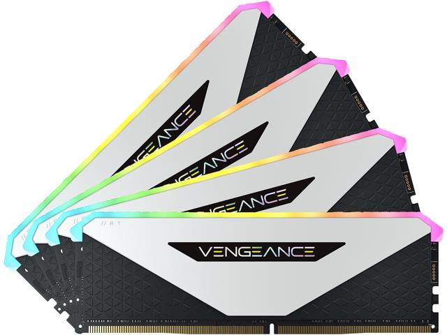 CORSAIR Vengeance RGB RT 32GB (4 x 8GB) 288-Pin DDR4 SDRAM DDR4 3200 (PC4 25600) AMD Optimized Desktop Memory Model CMN32GX4M4Z3200C16W