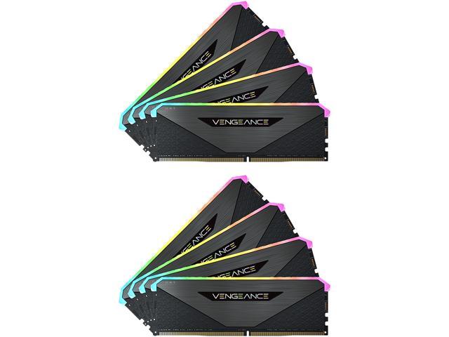 CORSAIR Vengeance RGB RT 256GB (8 x 32GB) 288-Pin DDR4 SDRAM DDR4 3200 (PC4 25600) AMD Optimized Desktop Memory Model CMN256GX4M8Z3200C16