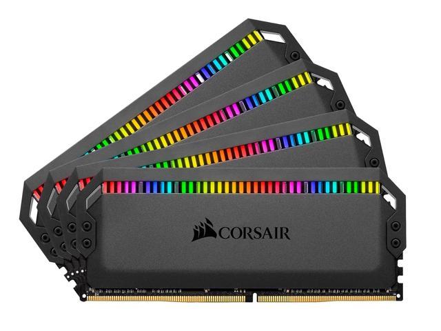 CORSAIR Dominator Platinum RGB 128GB (4 x 32GB) 288-Pin PC RAM DDR4 3600 (PC4 28800) Desktop Memory Model CMT128GX4M4D3600C18
