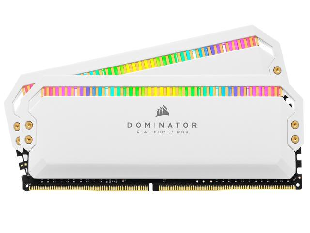 CORSAIR Dominator Platinum RGB 32GB (2 x 16GB) 288-Pin PC RAM DDR4 3600 (PC4 28800) Desktop Memory Model CMT32GX4M2D3600C18W