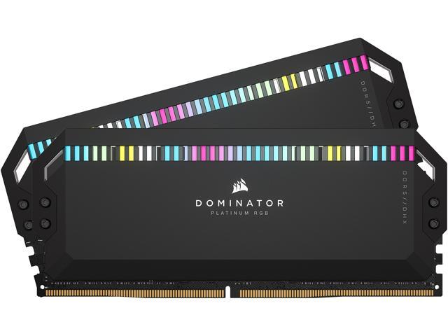 CORSAIR Dominator Platinum RGB 32GB (2 x 16GB) 288-Pin PC RAM DDR5 6600 (PC5 52800) Desktop Memory Model CMT32GX5M2X6600C32