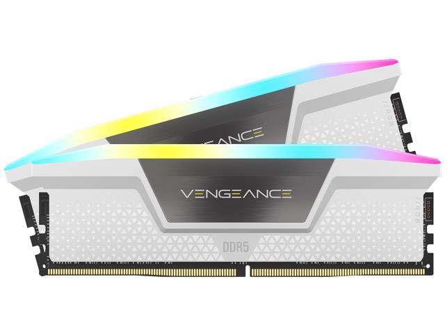 CORSAIR Vengeance RGB 32GB (2 x 16GB) 288-Pin PC RAM DDR5 6000 (PC5 48000) Desktop Memory Model CMH32GX5M2D6000C36W