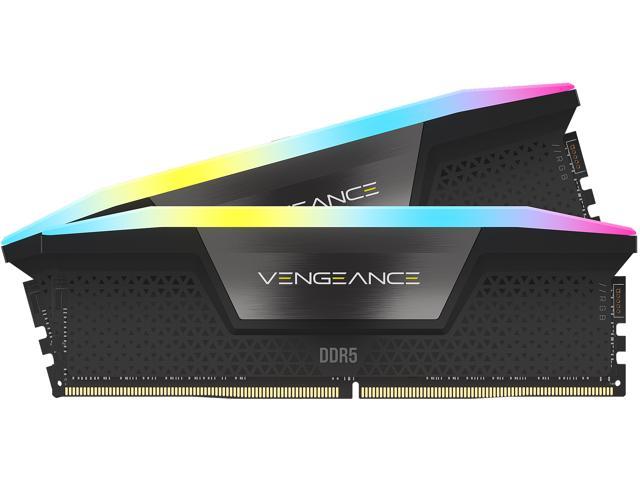 CORSAIR Vengeance RGB 32GB (2 x 16GB) 288-Pin PC RAM DDR5 5600 (PC5 44800) Desktop Memory Model CMH32GX5M2B5600Z36K
