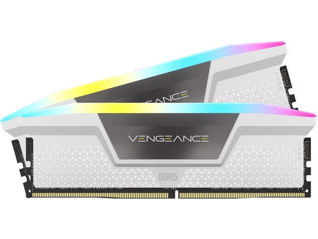 CORSAIR Vengeance RGB 32GB (2 x 16GB) 288-Pin PC RAM DDR5 5600 (PC5 44800) Desktop Memory Model CMH32GX5M2B5600C36WK