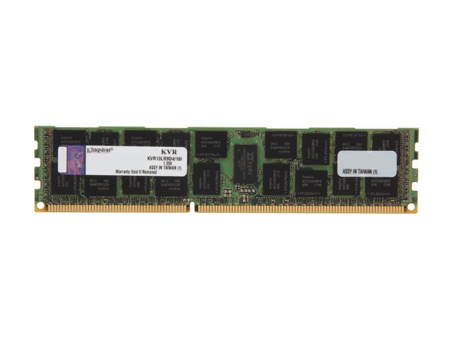 Kingston 16GB 240-Pin DDR3 SDRAM ECC Registered DDR3 1333 Server Memory DR x4 1.35V Intel Model KVR13LR9D4/16I