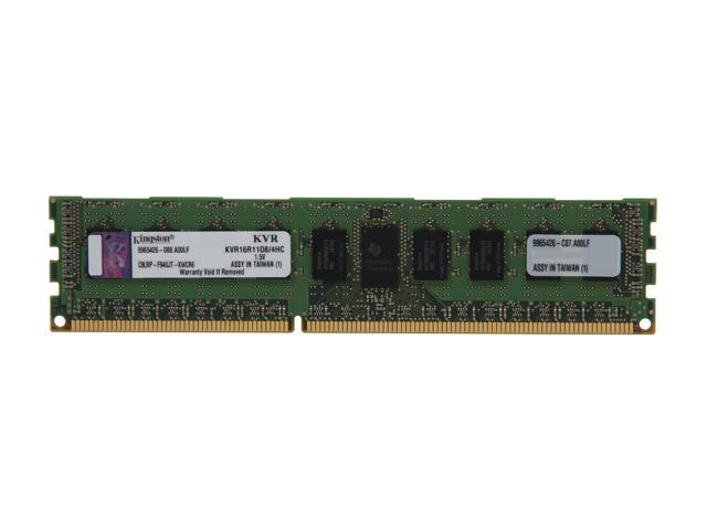 Kingston 4GB 240-Pin DDR3 SDRAM ECC Registered DDR3 1600 (PC3 12800) Server Memory DR x8 Hynix C Model KVR16R11D8/4HC