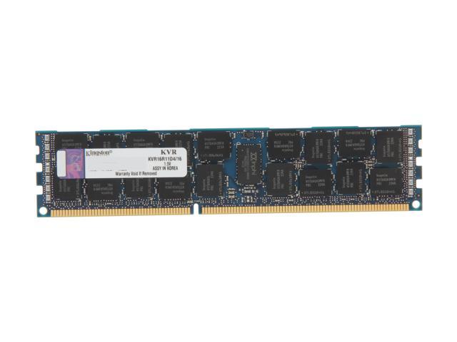 Kingston 16GB 240-Pin DDR3 SDRAM ECC Registered DDR3 1600 Server Memory DR x4 Model KVR16R11D4/16