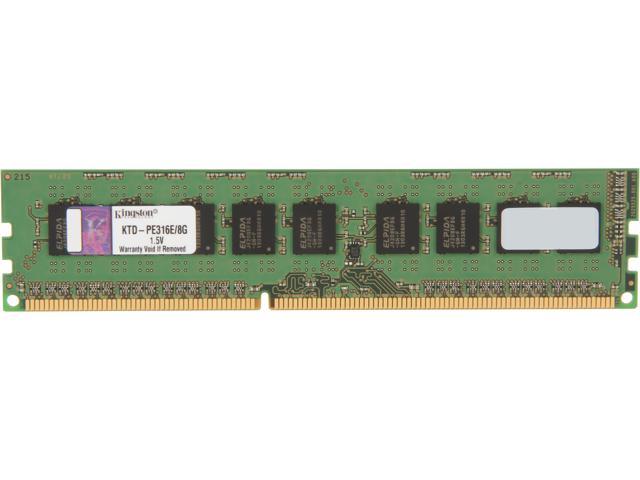 Kingston 8GB 240-Pin DDR3 SDRAM ECC Unbuffered DDR3 1600 System Specific Memory Model KTD-PE316E/8G