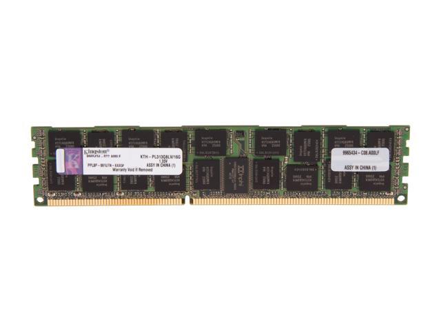 Kingston 16GB 240-Pin DDR3 SDRAM ECC Registered DDR3 1333 (PC3 10666) Server Memory Model KTH-PL313Q8LV/16G