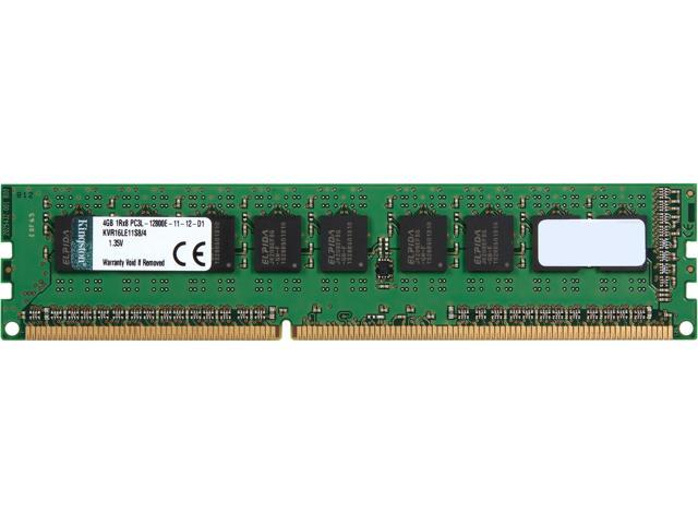 Kingston 4GB 240-Pin DDR3 SDRAM ECC Unbuffered DDR3 1600 (PC3 12800) Server Memory Model KVR16LE11S8/4