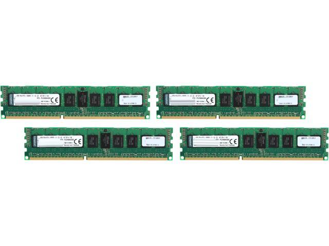 Kingston 32GB (4 x 8GB) 240-Pin DDR3 SDRAM ECC Registered DDR3 1600 (PC3 12800) Server Memory Model KTH-PL316SK4/32G