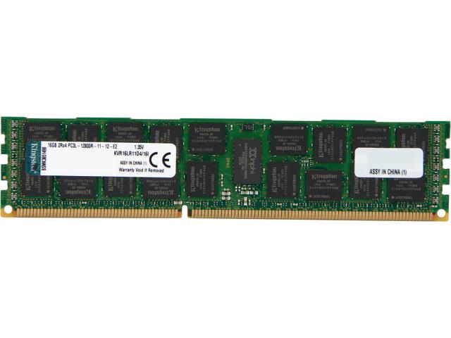 Kingston 16GB 240-Pin DDR3 SDRAM ECC Registered DDR3 1600 (PC3 12800) Server Memory Model KVR16LR11D4/16I