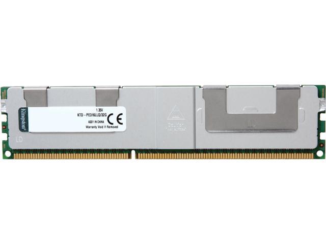 Kingston 32GB 240-Pin DDR3 SDRAM ECC Load Reduced DDR3 1600 (PC3 12800) Server Memory Model KTD-PE316LLQ/32G