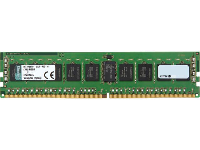 Kingston 8GB 288-Pin DDR4 SDRAM ECC Registered DDR4 2133 (PC4 17000) Server Memory Model KVR21R15S4/8