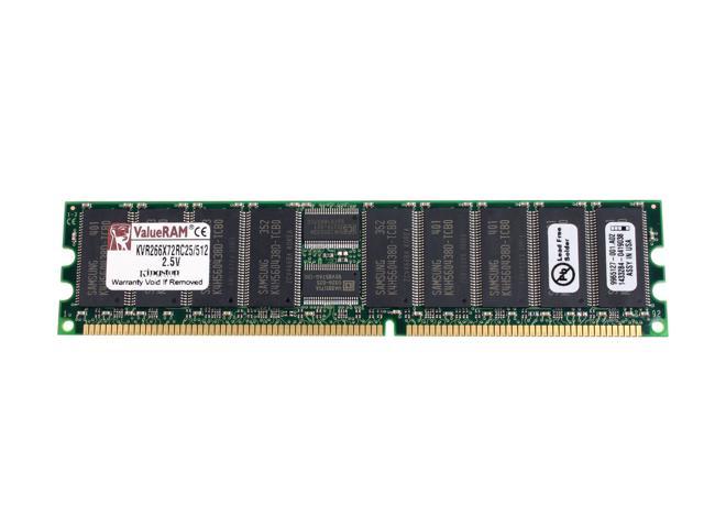 Kingston ValueRAM 512MB 184-Pin DDR SDRAM ECC Registered DDR 266 (PC 2100) Server Memory Model KVR266X72RC25/512