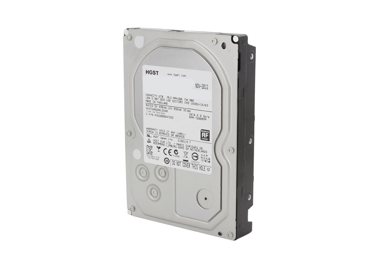 Hitachi GST Ultrastar 7K4000 HUS724020ALE640 (0F14685) 2TB 7200 RPM 64MB Cache SATA 6.0Gb/s 3.5" Internal Enterprise Hard Drive Bare Drive