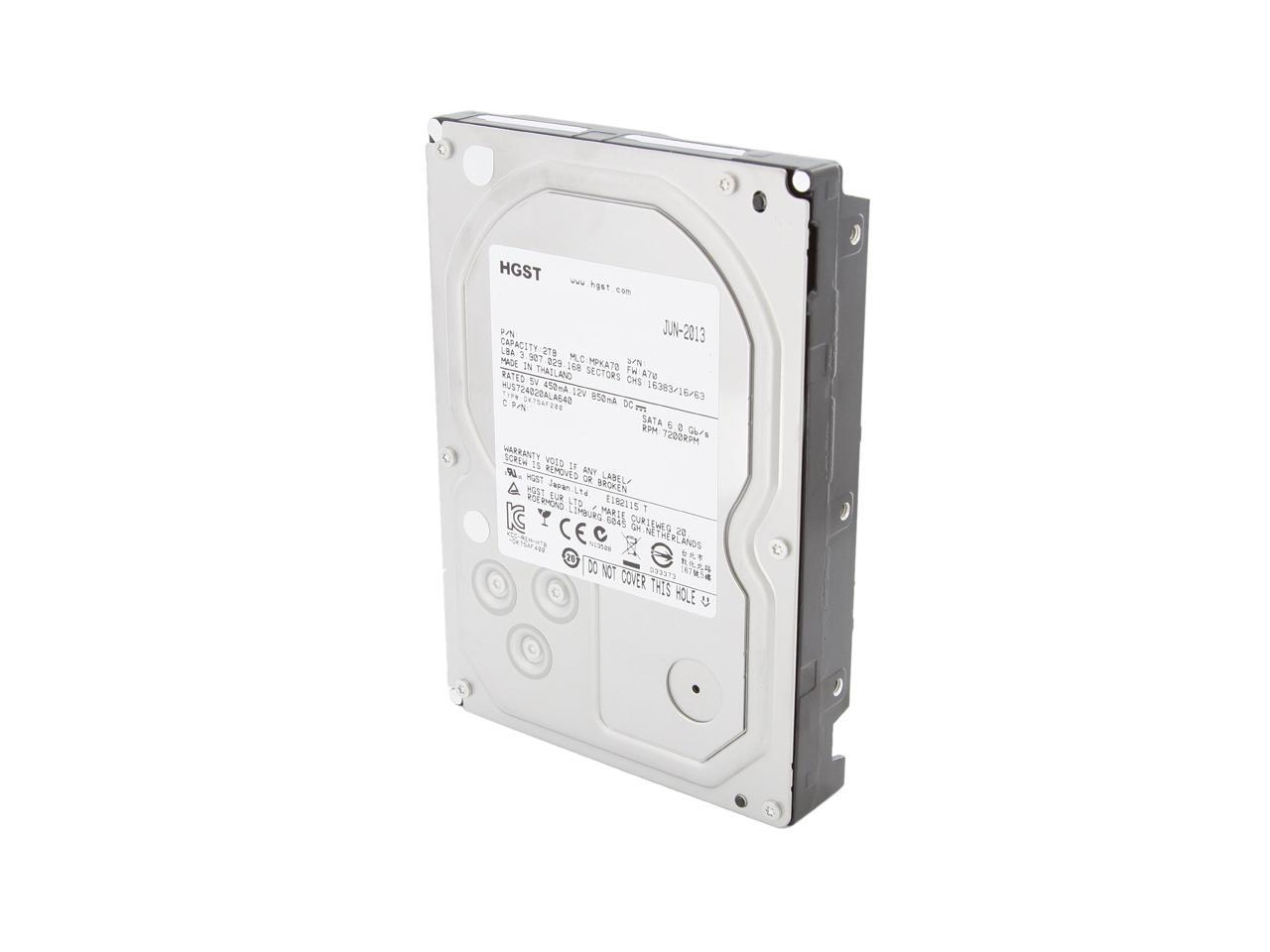 HGST Ultrastar 7K4000 HUA724020ALA640  (0F14690)  2TB 7200 RPM 64MB Cache SATA 6.0Gb/s 3.5" Enterprise Hard Drive Bare Drive