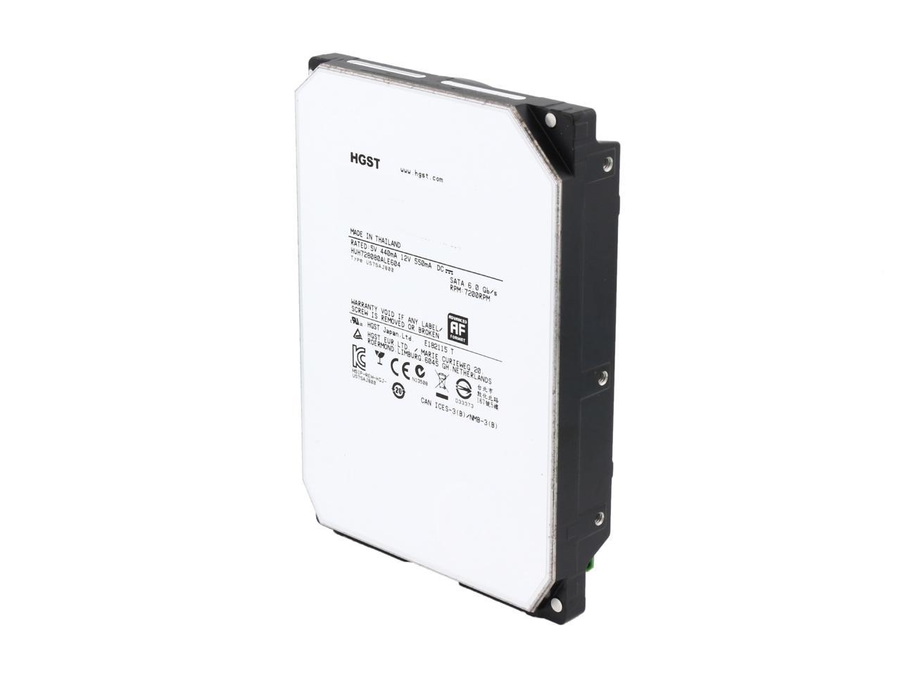 HGST Ultrastar He8 HUH728080ALE604 (0F23668) 8TB 7200 RPM 128MB Cache SATA 6.0Gb/s 3.5" Helium Platform Enterprise Hard Drive Bare Drive