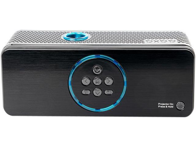 AAXA BP1 Speaker Projector - Bluetooth 5.0, Battery Power Bank, Up to 6 Hour Projection or 24 Hours Playtime, USB C Mirroring, Onboard Media Player, HDMI, DLP Portable Mini LED Projector