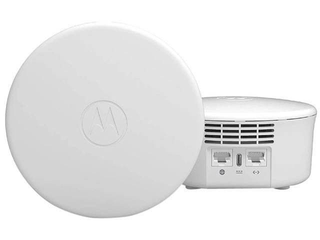 Motorola MH7602 | WiFi 6 Router + Intelligent Mesh System | 2-Pack | Easy Setup, Security, Adblocking & Parental Controls with The Motosync app | AX1800 WiFi