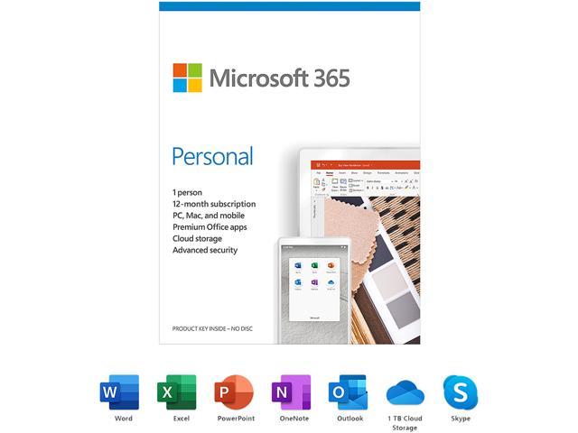 Microsoft 365 Personal | 12-Month Subscription, 1 person | Premium Office apps | 1TB OneDrive cloud storage | PC/Mac Keycard