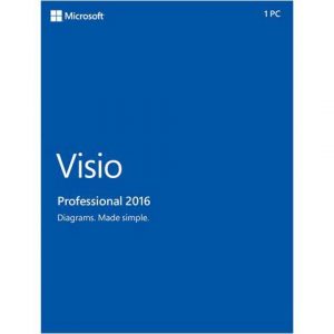 Microsoft Visio Pro 2016 Product Key Card – 1 PC