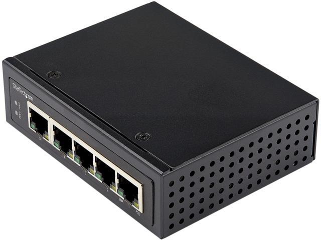 StarTech.com IESC1G50UP Industrial 5 Port Gigabit PoE Switch - 30W - Power Over Ethernet Switch - Hardened GbE PoE+ Unmanaged Switch - Rugged High Power Gigabit Network Switch IP-30/-40°C to 75°C