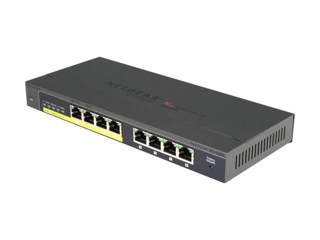 NETGEAR 8 Port Gigabit w/ 4 Ports PoE Unmanged Plus Business-Class Desktop Switch - Lifetime Warranty (GS108PE)