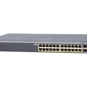 NETGEAR 24-Port Gigabit Ethernet Smart Managed Pro Switch, PoE/PoE+, 384w, 4 SFP+, ProSAFE Lifetime Protection (GS728TPP)