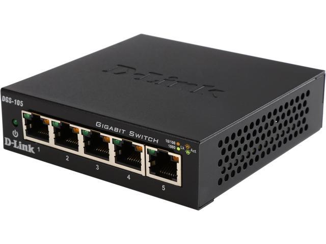 D-Link DGS-105 Unmanaged 5-Port Gigabit Switch