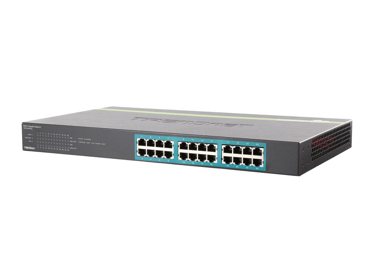 TRENDnet TPE-TG240g 24-Port Gigabit PoE+ Switch. Limited Life Time Warranty