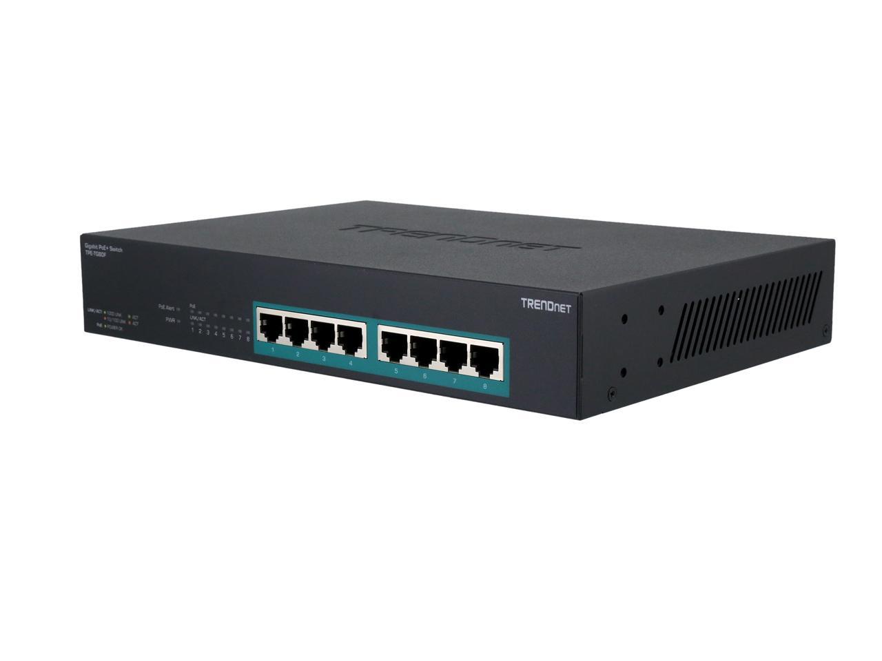 TRENDnet TPE-TG80F 8-Port Gigabit Full Power PoE+ Switch