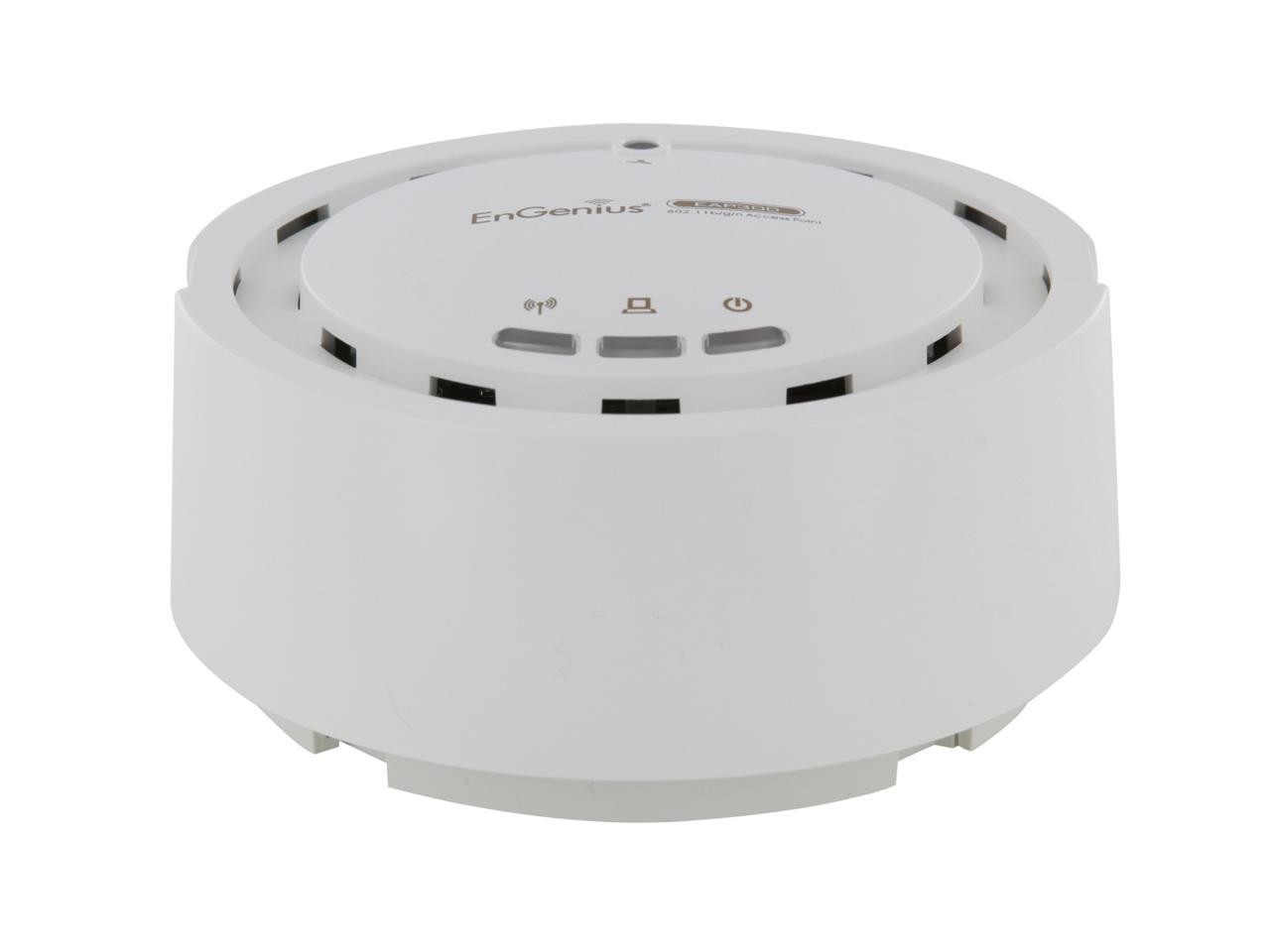 EnGenius EAP300 N300 Business Class Indoor High-power Long-range 800mW Wireless Access Point/WDS Bridge/WDS AP with Smoke Detector Housing & 802.3af PoE Support
