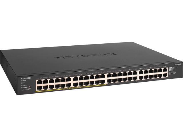NETGEAR 48-port Gigabit Ethernet Unmanaged PoE+ Switch with 24-Ports PoE+ (GS348PP)
