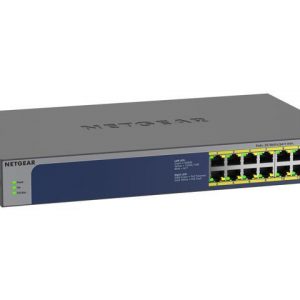NETGEAR 16-Port Gigabit Ethernet Unmanaged PoE Switch (GS516PP) – with 16 x PoE+ @ 260W, Desktop/Rackmount, and ProSAFE Lifetime Protection