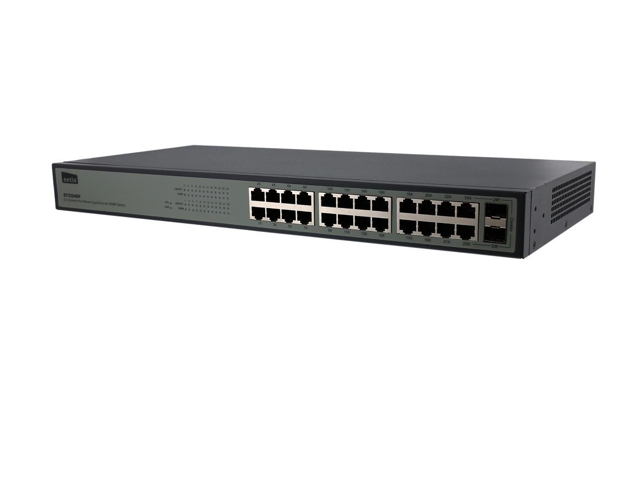 NETIS ST3324GF(ST3306) Unmanaged 22GE+2 Combo-Port SNMP Switch
