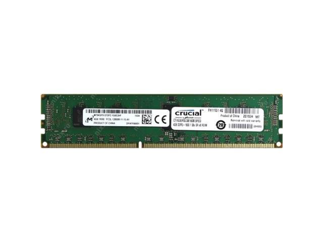 Crucial CT4G3ERSLS8160B 4Gb Ddr3L 1600 Mt/S Pc3-12800 240P Rdimm Sr X8