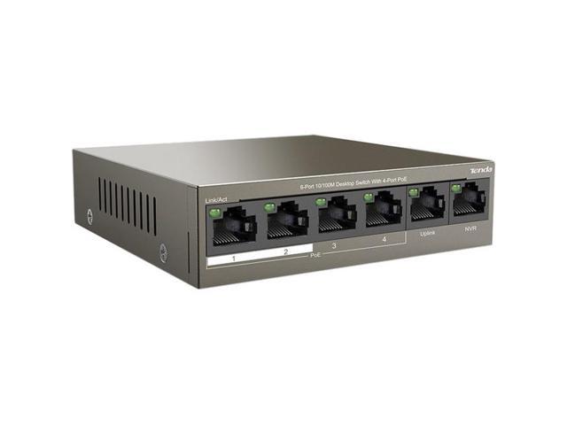 Tenda TEF1106P-4-63W Unmanaged 6-Port 10/100M Desktop Switch with 4-Port PoE
