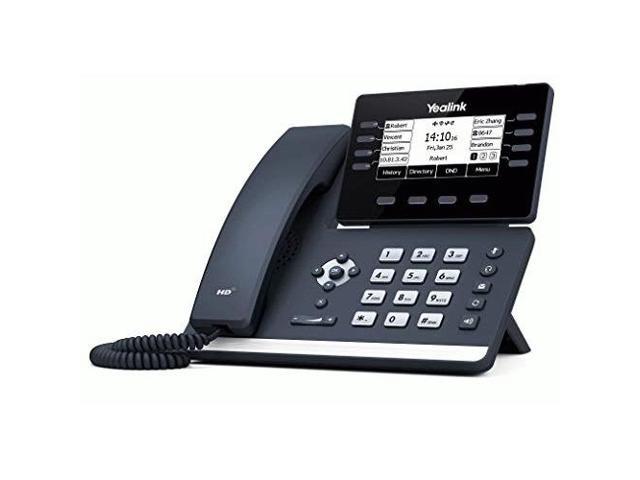 Yealink T53 IP Phone, 12 VoIP Accounts. 3.7-Inch Graphical Display. USB 2.0, Dual-Port Gigabit Ethernet, 802.3af PoE, Power Adapter Not Included (SIP-T53)